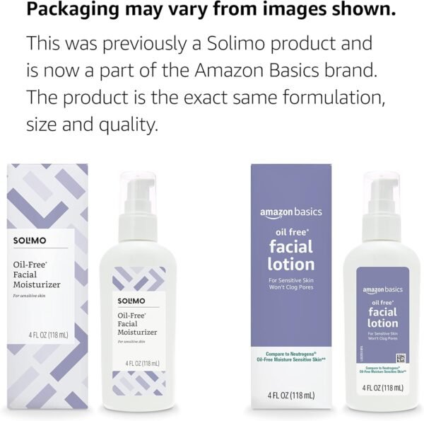 71mvC4wRxML._AC_SL1500_.jpg Amazon Basics Oil-free Facial Moisturizer for Sensitive Skin, Fragrance Free, 4 Fluid Ounce (Previously Solimo)