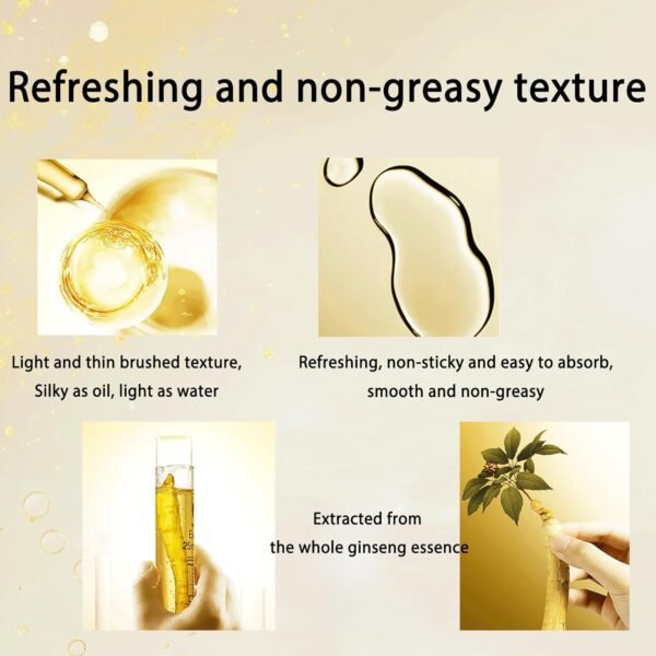 Ginseng Essence Anti Wrinkle Essence Water, Wild Ginseng Serum Extract Liquid Essential Oil, Korean Polypeptide Anti-Ageing, Firming & Tighten kincare Serums Moisturizer Gentle (2)