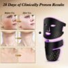 Red Light Therapy for Face and Neck, Infrared LED Mask Light Therapy 4 Light Waves with 850nm Near Infrared, Portable Rechargeable Red Light Therapy Mask Skincare Device for Facial Rejuvenation