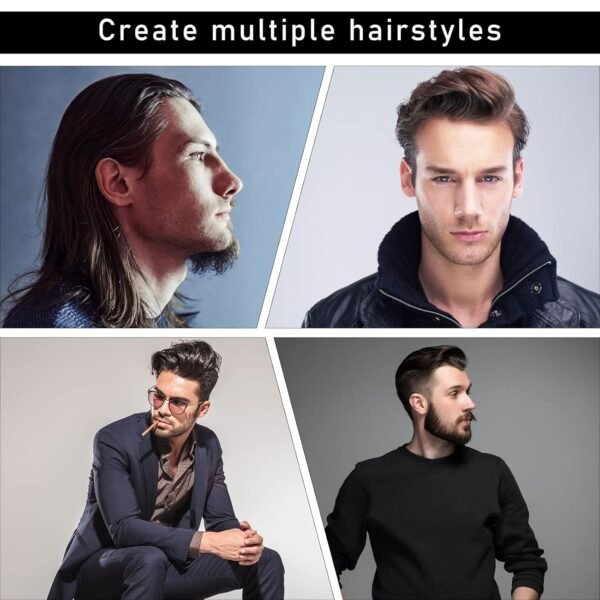 71nSibzm44L._SL1500_.jpg Sieral 4 Pcs Hair Comb Styling Set Double Side Tail Combs with Pick Barber Wide Tooth Tool for Men Women Beard Hairstylist Tools African American Accessories, Black, 4 Styles