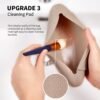 71nWQcrz0rL._SL1500_.jpg Silicone Makeup Brush Holder Travel Cosmetic Bag:Soft Portable Cosmetic Face Brushes Holder with Upgrade Anti-Fall Out Magnetic Closure, Large Travel Makeup Brush Case - Walnut
