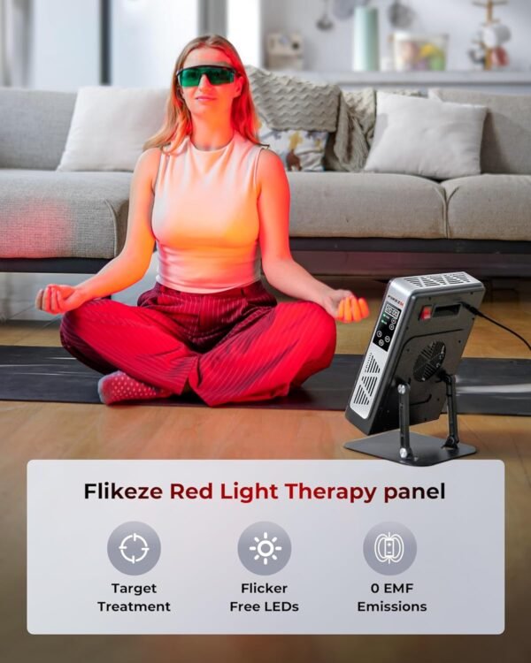 Red Light Panel with 78 Dual Chip LEDs - Red and Near Infrared Light Therapy Devices for Body and Face, Full Metal RLT Led Pad with Timer & Adjustable Stand for Improve Sleep, Skin Health, Pain Relief