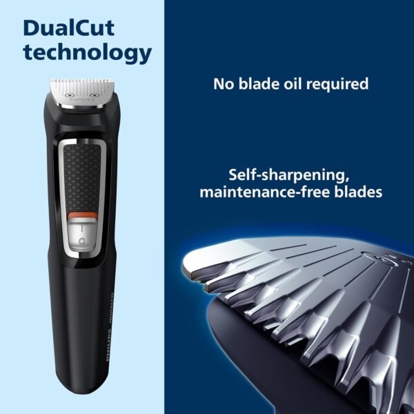 71ngBFZEUSL._AC_SL1500_.jpg Norelco Philips Multi Groomer All-in-One Trimmer Series 3000-13 Piece Mens Grooming Kit for Beard, Face, Nose, Ear Hair Trimmer and Hair Clipper - NO Blade Oil Needed, MG3740/40