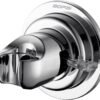 BOPai Suction Shower Head Holder, Relocatable Handheld Showerhead Holder, Chrome, Suitable for Installation On Smooth Surfaces