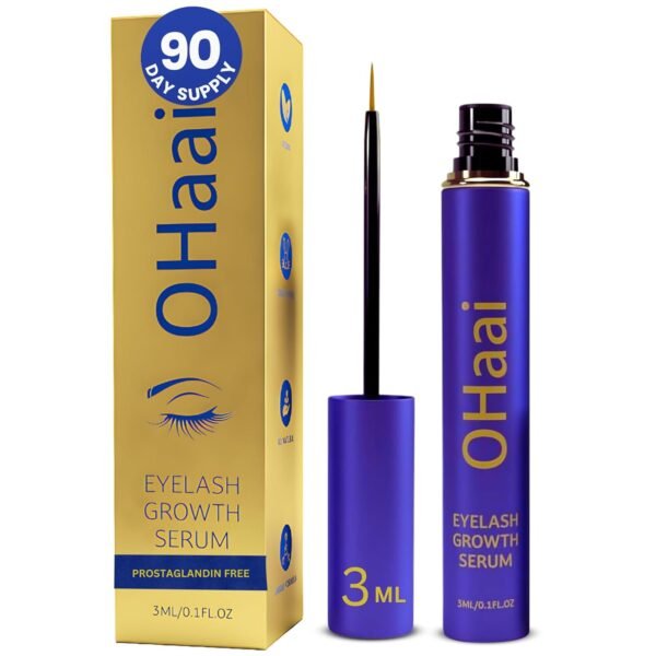 71nwI1oXcL._SL1500_.jpg Prostaglandin-Free Eyelash Growth Serum for Thicker Longer Healthier Lashes, Lash Enhancing Serum, Lash Boost, Eyelash Lift, Vegan & Cruelty-Free for Sensitive Eyes, 3ml, 90-Day Supply