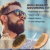 Beard Kit for Men Grooming & Care W/3 Pack Beard Oil, Wash, Balm, Comb, Brush, Scissors,Anniversary Valentines Birthday Fathers Gifts Idea for Husband Him Boyfriend Dad Men Christmas Stocking Stuffers