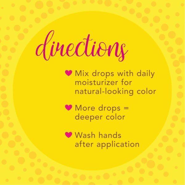 Jergens Natural Glow Instant Sun Drops, Sunless Tanning for Face and Body, Instant Sun Bronzing Drops, Oil Free, 1 Fl Oz