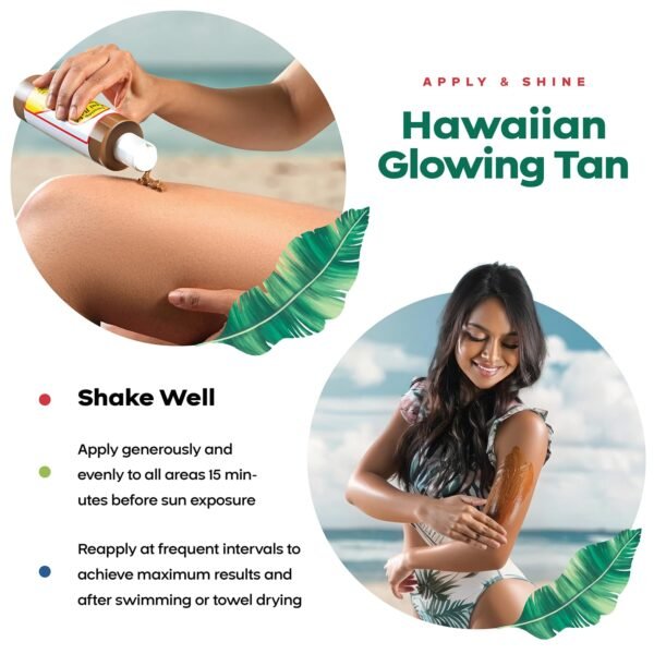 Maui Babe Browning Lotion - Natural Hawaiian Tan Accelerator with Vitamins & Antioxidants - Moisturizing Formula for All Skin Types - Made in USA - 4 fl oz