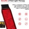 71ojcHJ1egL._AC_SL1500_.jpg Long Red Light Therapy Belt, 18 W 120 Beads Wearable Near Red Infrared Light Therapy Wrap for Body, 660nm & 850nm, Auto Timer, Ideal for Shoulder Waist Back Body