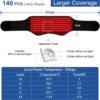 KingPavonini Red Light Therapy Belt, 3 in 1 Red Light Therapy for Body with Compression Strap, 630 & 660 & 850nm Infrared Light Therapy for Shoulder Waist Back Pain Relief, Decrease Inflammation