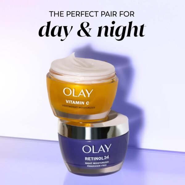 71ov42UbByL._SL1500_.jpg Olay Retinol 24 Face Moisturizer, Anti-Aging Night Cream for Women, Fragrance-Free, Non Greasy - Anti-Wrinkle, Smooth Fine Lines, Tightening, Hydrating Skin Care - Peptides, Glycerin, 1.7 Oz