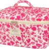 71ow7XLuZwL._AC_SL1500_.jpg Rose Red Large Quilted Floral Makeup Bag Cute Soft Coquette Aesthetic Cosmetic Bag Cotton Travel Toiletry Bag for Women