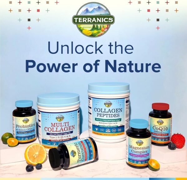 71oyuZl27gL._AC_SL1500_.jpg Terranics Multi Collagen Peptides Powder, Type I II III V X Hydrolyzed Collagen for Women+Men, Collagen Supplements for Skin Nail Hair, Fast Dissolve, Unflavored Colageno, No Sugar, Keto, 16oz