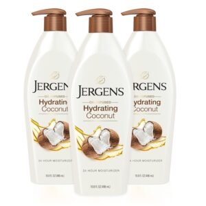 71pG4Jrp0yL._SL1500_.jpg Jergens Hydrating Coconut Body Lotion, Hand and Body Moisturizer, Infused with Coconut Oil, Hydrates Dry Skin Instantly, Dermatologist Tested, 16.8 oz, Pack of 3