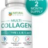 71pGy1PeESL._AC_SL1500_.jpg Multi Collagen 180 Protein Capsules - Type I, II, III, V, X Collagen Pills - Proprietary Blend of Eggshell, Chicken, Wild Fish & Grass-Fed Beef Collagen Peptides - 2025mg per serv