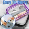 71pHhEsLtFL._AC_SL1500_.jpg 4Pack Clear Makeup Bags Waterproof Organizer Bags with Zipper Transparent Travel Cosmetic Bag TSA Approved Toiletry Bag Pouch Case for Vacation Airport Airline Compliant (Multicolour, Medium)