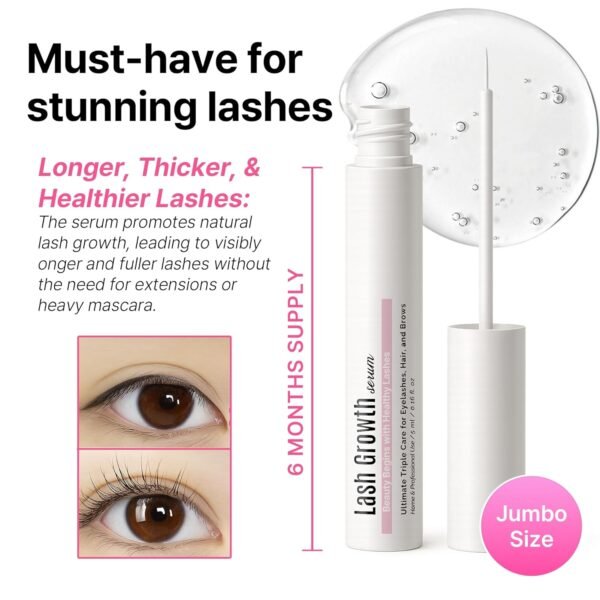 Korean Lash Serum - Sérum Para Pestañas Eyelash to Grow Lashes Eyebrow Eyelash Growth Suero Para Crecimiento Suero