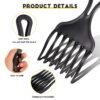 2 Pieces Double Fist Hair Lift Combs - Large and Small Plastic Detangle Wig Braid Pick Hair Styling Tool for Women Men (3.8 x 7 Inch, 2.6 x 6.4 Inch)