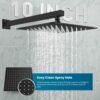 gotonovo Rainfall Bathroom Shower System Rain Shower Head and Handle Set Wall Mounted Shower Complete Combo Solid Brass Pressure Balancing Shower Mixer Valve 10 Inch Matte Black