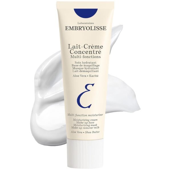 Embryolisse Lait-Crème Concentré, Multifunction Daily Moisturizer, Primer, and Makeup Remover, Suitable for All Skin Types. French Face Cream With Shea Butter & Aloe Vera