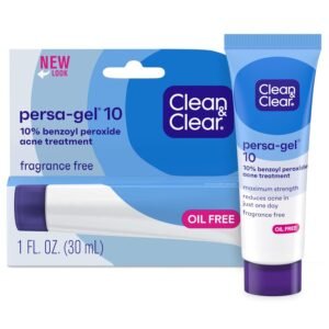 71pxnUyxrQL._SL1500_.jpg Clean & Clear Persa-Gel 10 Oil-Free Acne Spot Treatment with Maximum Strength 10% Benzoyl Peroxide, Topical Pimple Cream & Gel Medication for Face, Fragrance-Free, 1 fl. oz, 4 Pack