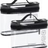 71pzLW0Lq2L._AC_SL1500_.jpg BAGSMART TSA Approved Toiletry Bag, 2 Pack Clear Makeup Cosmetic Bag Organizer, Quart Size Travel Bag for Toiletries, Carry-on Travel Accessories Essentials, Black-2pcs