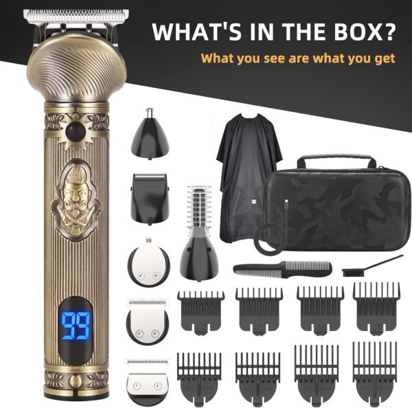 Beard Trimmer for Men, Electric Razor Shavers for Men w/Case, Cordless Hair Clipper T-Blade Trimmer, Mens Grooming Kit for Nose Ear Body Face Mustache -180 Mins Shaving, Father Gifts for Him
