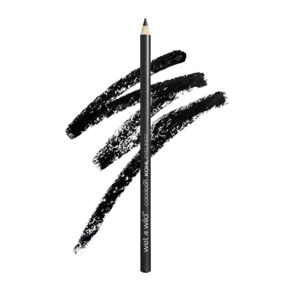 wet n wild Color Icon Kohl Eyeliner Pencil - Rich Hyper-Pigmented Color, Smooth Creamy Application, Long-Wearing Matte Finish Versatility, Cruelty-Free - Baby's Got Black