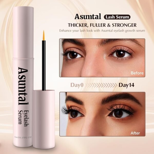 Lash Serum for Eyelash Growth - Advanced Eyelash Growth Serum for Longer, Thicker & Fuller Lashes - Nourishing Vegan Formula, Cruelty-Free & Safe for Sensitive Eyes (5ml)