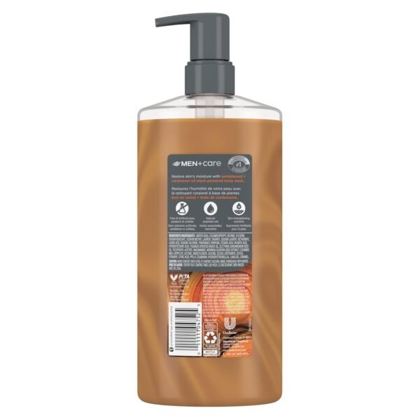 DOVE MEN + CARE Body Wash Sandalwood + Cardamom Oil to Rebuild Skin in the Shower with Plant-Based Cleansers and Moisturizers 26 oz