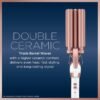 71qE3VrKcWS._SL1500_.jpg Conair Double Ceramic 3 Barrel Curling Iron, Hair Waver, Create Beachy Waves, Long-Lasting Natural Tight Waves for all Hair Lengths, White / Rose Gold