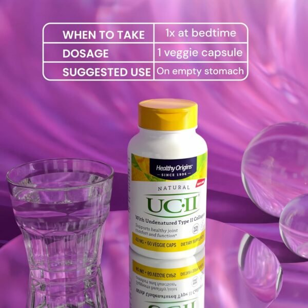 71qGWYniUSL._AC_SL1500_.jpg Healthy Origins UC-II 40 mg (Undenatured Type II Collagen, Non-GMO, Gluten Free, Joint Support), 120 Veggie Caps