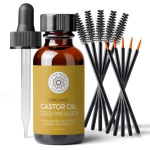 71qPqMupZWL._SL1500_.jpg Pure Body Naturals Castor Oil for Eyelashes and Eyebrows - Brow and Lash Growth Serum - Organic Hexane Free Cold Pressed Unrefined - 1 fl oz