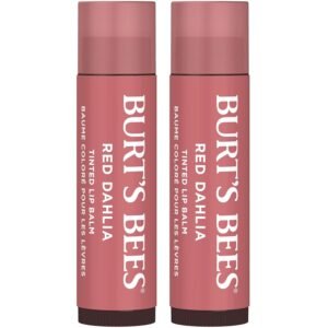71qV-z-4KOL._SL1500_.jpg Burt's Bees Lip Tint Balm with Long Lasting 2 in 1 Duo Tinted Balm Formula, Color Infused with Deeply Hydrating Shea Butter for a Natural Looking Buildable Finish, Fiery Red Dahlia (2-Pack)