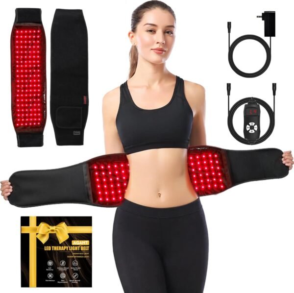 71qfKJZF7iL._AC_SL1500_.jpg Long Red Light Therapy Belt, 18 W 120 Beads Wearable Near Red Infrared Light Therapy Wrap for Body, 660nm & 850nm, Auto Timer, Ideal for Shoulder Waist Back Body