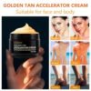 Tanning Gel Cream, 50g Sun Tanning, Soft Brown Intensive Tanning Gel, Tanning Accelerator Cream, Natural Tan Skin with Soft Brown Tanning Lotion For Outdoor Sun