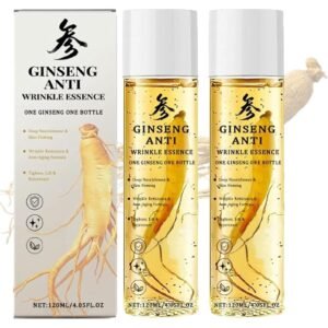 Ginseng Essence Anti Wrinkle Essence Water, Wild Ginseng Serum Extract Liquid Essential Oil, Korean Polypeptide Anti-Ageing, Firming & Tighten kincare Serums Moisturizer Gentle (2)