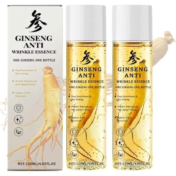Ginseng Essence Anti Wrinkle Essence Water, Wild Ginseng Serum Extract Liquid Essential Oil, Korean Polypeptide Anti-Ageing, Firming & Tighten kincare Serums Moisturizer Gentle (2)