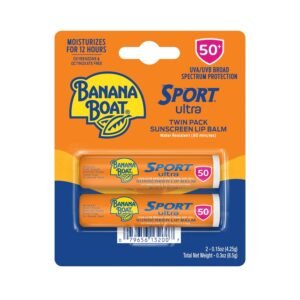 71qll9SSmyL._SL1500_.jpg Banana Boat Sport Ultra SPF 50 Lip Sunscreen 2 Pack | SPF Lip Balm, Banana Boat Sunscreen for Lips, Beach Essentials, Beach Necessities, Summer Essentials, Sun Care, Sunblock for Lips, Twin Pack