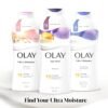 Olay Body Wash for Women, Age Defying with Vitamin E, 24hr Moisturizing, Hydrating & Refreshing, B3 Vitamin Complex, Free of Parabens & Phthalates, For All Skin Types, Scented, 22 fl oz (Pack of 2)