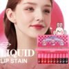 10 Colors Lip Tint Stain Set, Korean Lip Gloss Watery Lip Stain Moisturizing Mini Liquid Lipstick Set, Multi-Use Lip and Cheek Tint, Non-Stick Cup, High Pigment, Long-Lasting, Vivid Color (Set B)