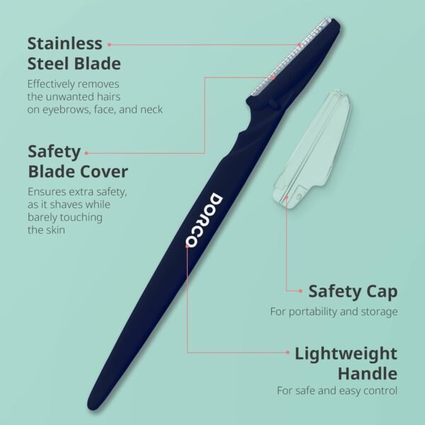71r3beGY5hL._SL1500_.jpg DORCO Line-Up Razor for Men - Ultimate Grooming Tool for Mustache & Beard (2 Pack)