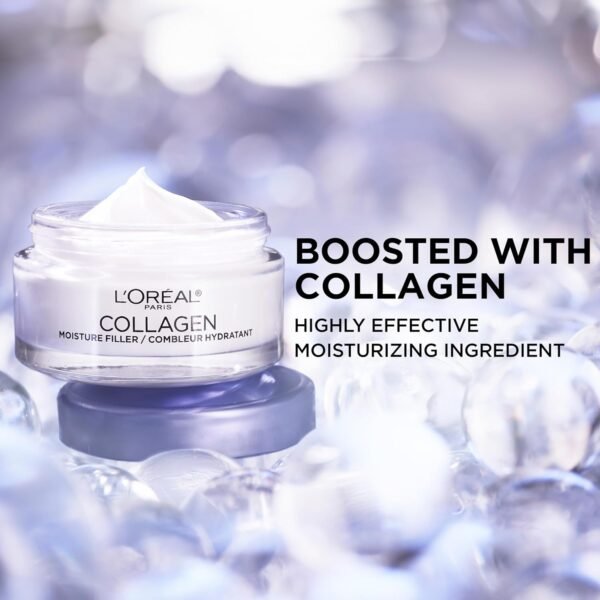 L’Oreal Paris Collagen Daily Face Moisturizer, Anti Aging Face Cream to Reduce Wrinkles and Provide Intense Hydration, 1.7 oz