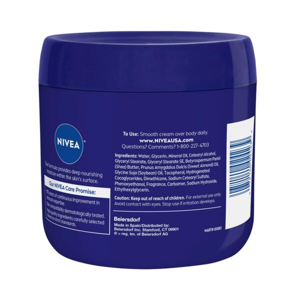 NIVEA Essentially Enriched Body Cream for Very Dry Skin with Almond Oil and Deep Nourishing Serum, 48-Hour Body Moisturizer, 13.5 Oz Jar