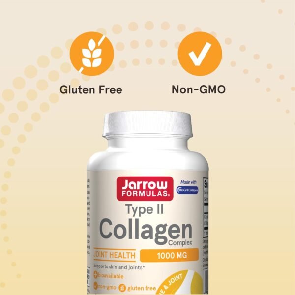 71rJTYWsoiL._AC_SL1500_.jpg Jarrow Formulas Type II Collagen Complex 1000 mg Supplements, Supports Skin and Joint Health, 60 Capsules, 30 Day Supply