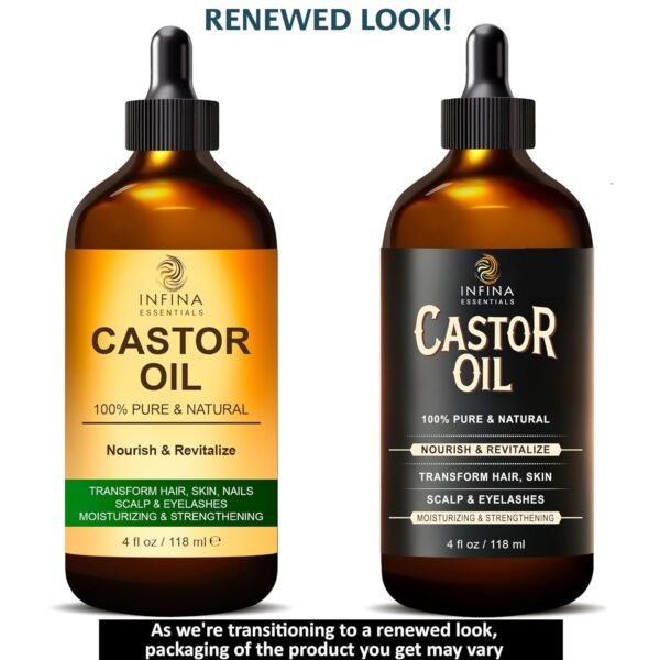 71rKr78AL._SL1500_.jpg Pure Cold Pressed Hexane-Free Castor Oil - Glass Bottle for Hair Growth, Face, Scalp, Skin & Eyelashes - Nourishing & Moisturizing - 4 fl oz