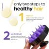 ArtNaturals Organic Rosemary & Castor Hair Growth Oil + Scalp Massager Set – Hair Styling Oils for Dry, Itchy Scalp, Thickening & Hydration - Scalp Oil Products For Damaged Hair & Split Ends – 4.0 oz