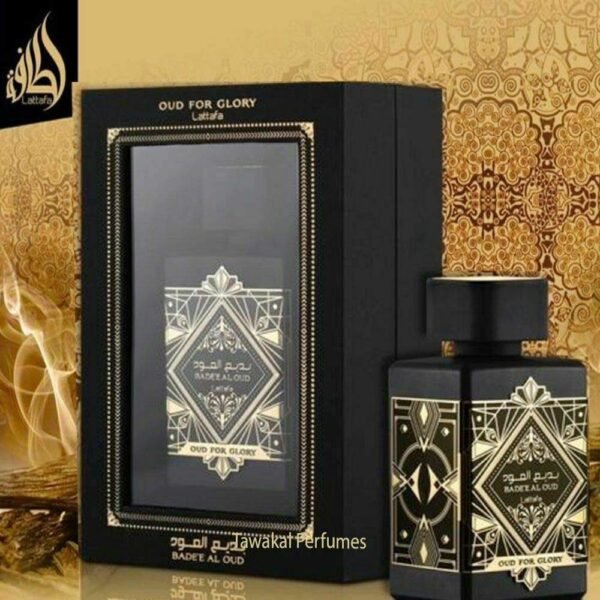 71rUUpyoXFL._SL1000_.jpg Lattafa Bade'e Al Oud Oud for Glory - Oriental Woody, Caramel, Warm Spicy - Eau de Parfum Long-Lasting Fragrance for Unisex, 3.40 Ounce / 100 ml