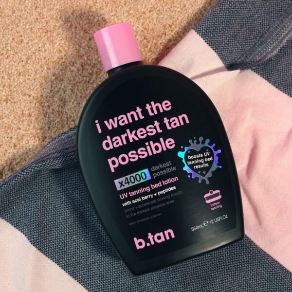 71rVTT0O3L._SL1080_.jpg b.tan UV Tanning Bed Lotion | I Want The Darkest Tan Possible - x4000 Tan Intensifiers, Indoor & Outdoor Accelerator, Best Browning Body Tanner Extender, No Sun Protection, 12 Fl Oz