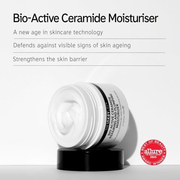The INKEY List Bio-Active Ceramide Moisturiser 1.7fl oz/50ml, Anti-Ageing Skincare, 24-Hour Hydration Cream, Vegan Friendly, Suitable For All Skin Types